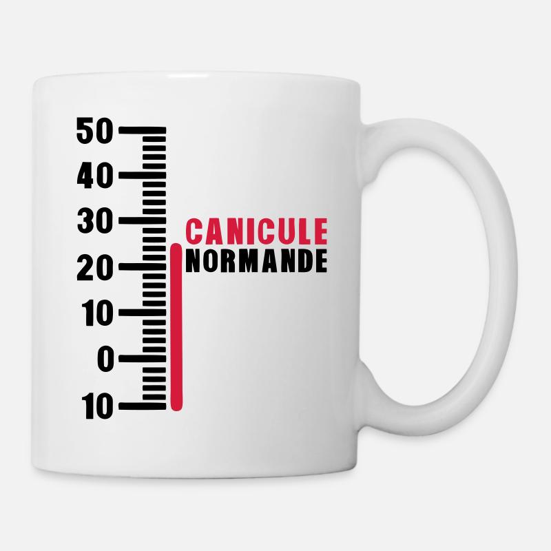 thermometre canicule normande humour - Mug blanc - blanc