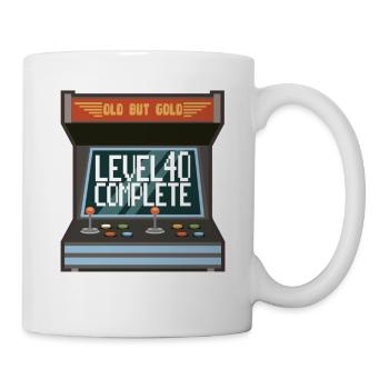 40. Geburtstag Gamer Level 40 Complete Zocker - Tasse - Weiß - Rechts