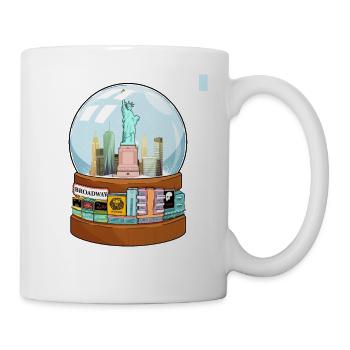 Cadeau drôle de globe de neige de New York Broadway - Mug blanc - blanc - Droite