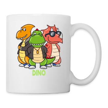 Cool Dino Gang Dinosaurier Gangster - Tasse - Weiß - Rechts