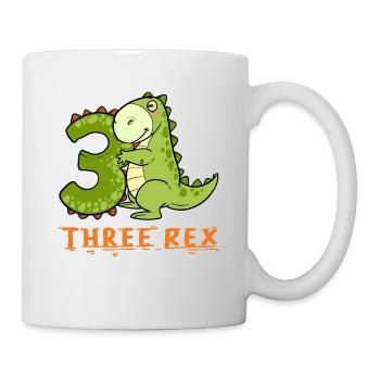 T-Rex 3rd Birthday 3 years Birthday Party Dino - Mug - white - Right