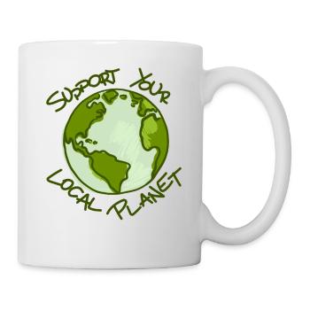 Support Your Local Planet protection du climat Chemise - Mug blanc - blanc - Droite