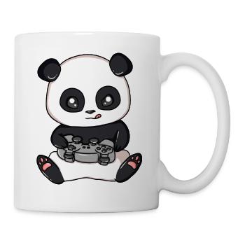 Panda Gamer Video Player Play Game Panda Bear - Mug - white - Right