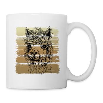 Alpaka Alpaca - Tasse - Weiß - Rechts