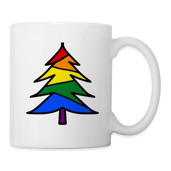 Weihnachten Xmas Dezember Winter LGBT Pride - Tasse - Weiß - Rechts