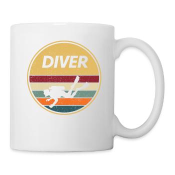 Cadeau de plongée rétro plongée I Diver Diving - Mug blanc - blanc - Droite