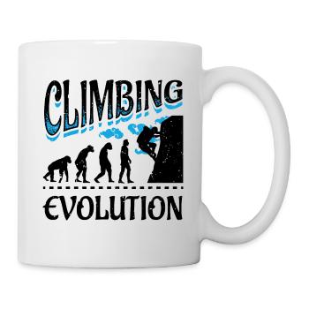 Evolution Climbing Klettern Bergsteigen Bergsport - Tasse - Weiß - Rechts