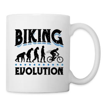 Evolution Biking Cycliste Cyclisme Cyclisme Vélo - Mug blanc - blanc - Droite