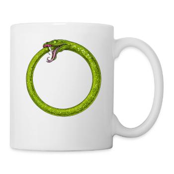 Flower Of Life Ouroboros Snake - Mug - white - Right