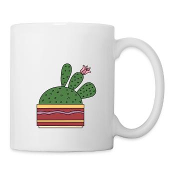 Cactus avec belle fleur - Mug blanc - blanc - Droite