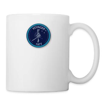Retro vintage Voyager 1 40 Jahre Weltraum Sonde - Tasse - Weiß - Rechts