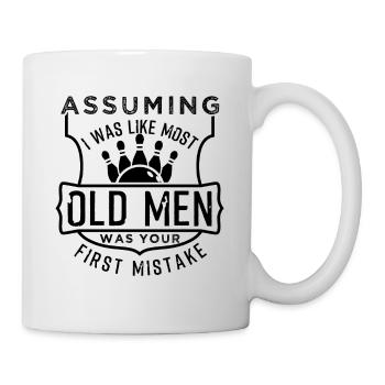 Bowling Cool Vieux Hommes - Mug blanc - blanc - Droite
