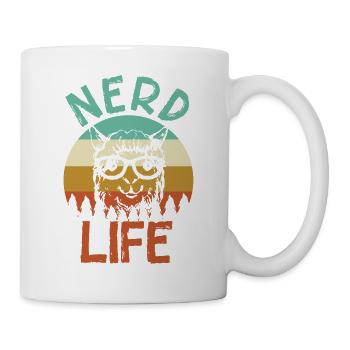 NERD LIFE ALPACA - Mug blanc - blanc - Droite