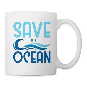Save the ocean - Mug - white - Right