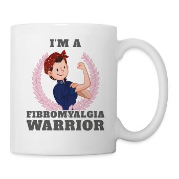 Ich bin ein Fibromyalgie-Krieger FM Bewusstseins-Geschenk-Geschenk - Tasse - Weiß - Rechts