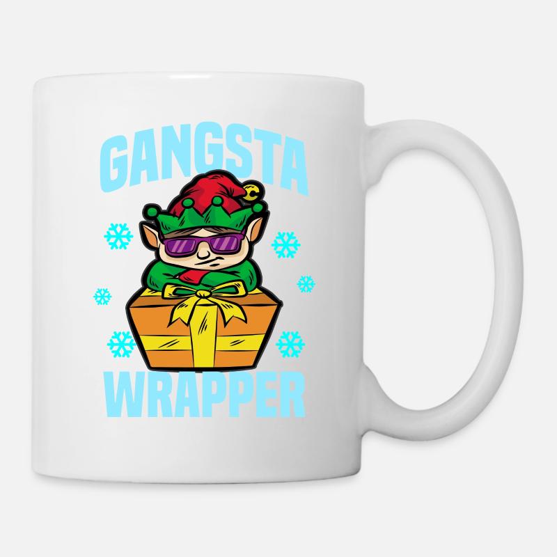 GANGSTA WRAPPER ELF - Tasse - Weiß