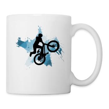 Mountainbike Jump Downhill MTB blue - Mug - white - Right