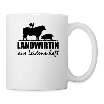 Landwirt Bauer Frau Bauernhof Spruch Geschenk Tier - Tasse - Weiß - Rechts