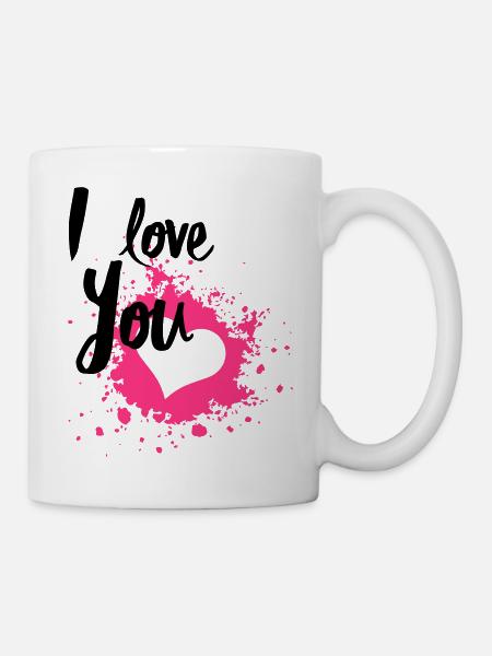 I Love You - Tasse - Weiß