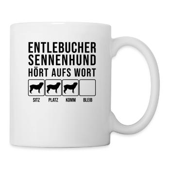 Entlebucher Sennenhund - Hört aufs Wort - lustig - Tasse - Weiß - Rechts