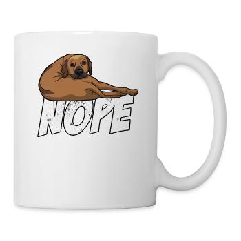 Lustiges Lazy Nope rhodesian ridgeback not today - Tasse - Weiß - Rechts