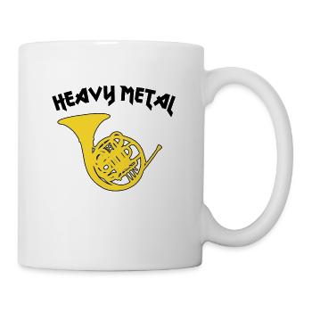 Waldhorn - HEAVY METAL - F Horn - Tasse - Weiß - Rechts