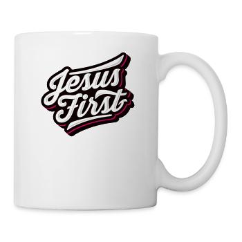 Jésus Premier Pray Prier Dieu foi religion - Mug blanc - blanc - Droite