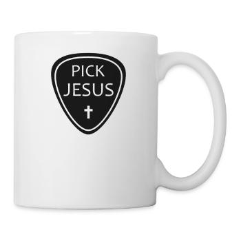 Pick Jesus Musik Plektrum christlicher Musiker - Tasse - Weiß - Rechts