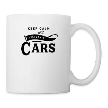 Fahrzeug Restaurierung Oldtimer Auto Restaurieren - Tasse - Weiß - Rechts