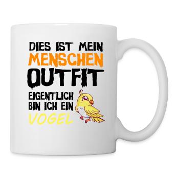 Vogel Vögel Halloween Karneval Outfit - Tasse - Weiß - Rechts