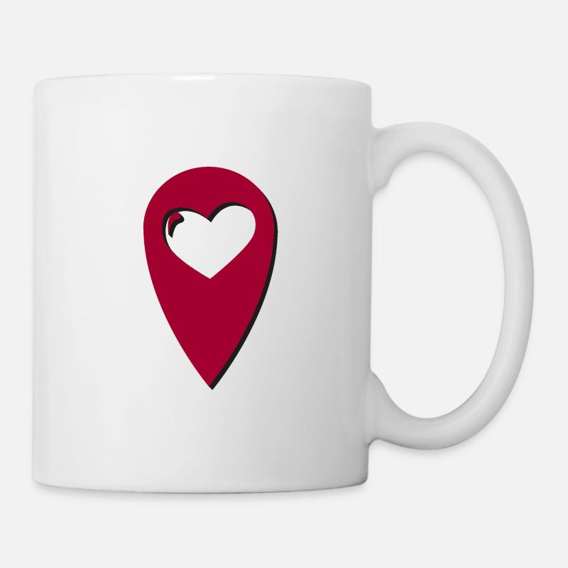 Standort Herz - Tasse - Weiß