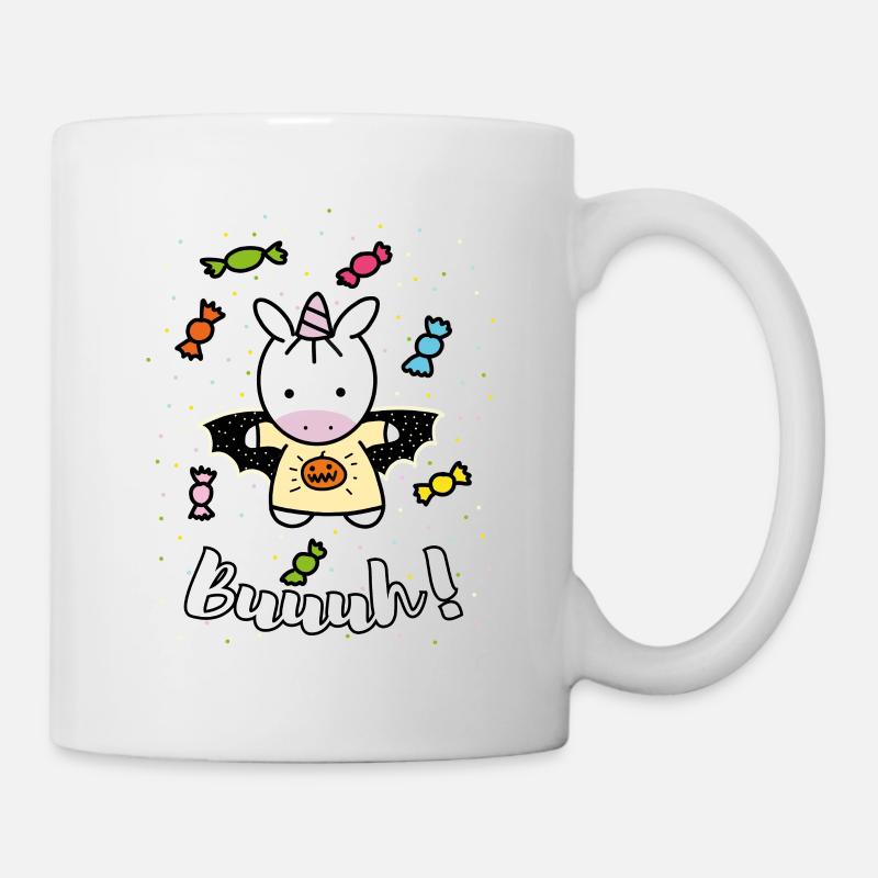 Petite licorne Mila Halloween Buuuh idée cadeau - Mug blanc - blanc