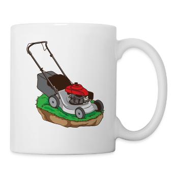 Lawn Mowing Lawn Mower Garden Gardener Lawn Tractor - Mug - white - Right