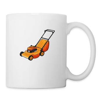 Lawn Mowing Lawn Mower Garden Gardener Lawn Tractor - Mug - white - Right