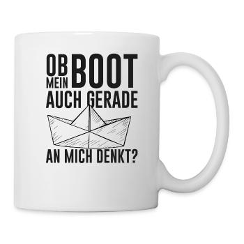 Urlaub – Shirt Strandurlaub Segeln Geschenk - Tasse - Weiß - Rechts