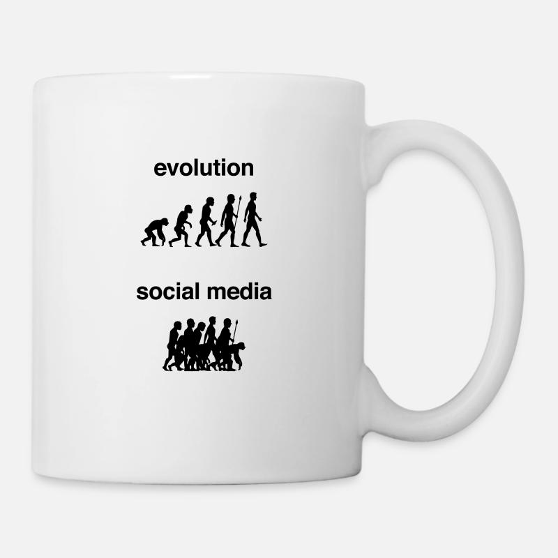 internet evolution - Tasse - Weiß