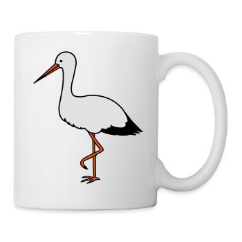 storch - Tasse - Weiß - Rechts