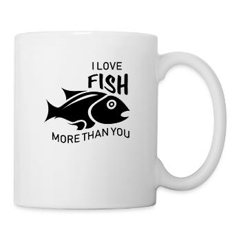 Fish Love I love fish more then you - Mug - white - Right