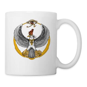 Horus dieu faucon égyptien antique - Mug blanc - blanc - Droite
