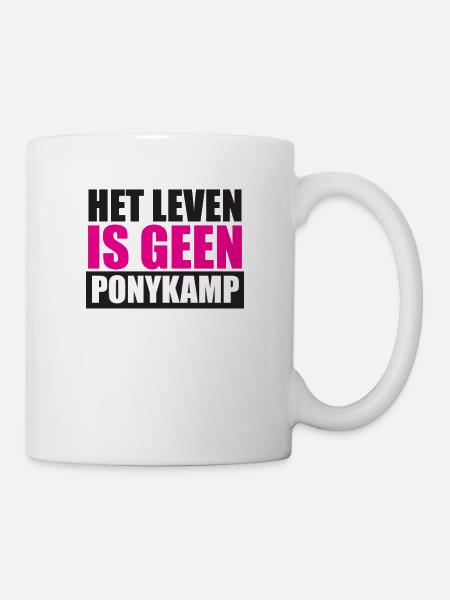 Paroles drôles: Het Leven est génial Ponykamp - Mug blanc - blanc