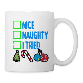 NICE NAUGHTY I ESSAYÉ - Mug blanc - blanc - Droite