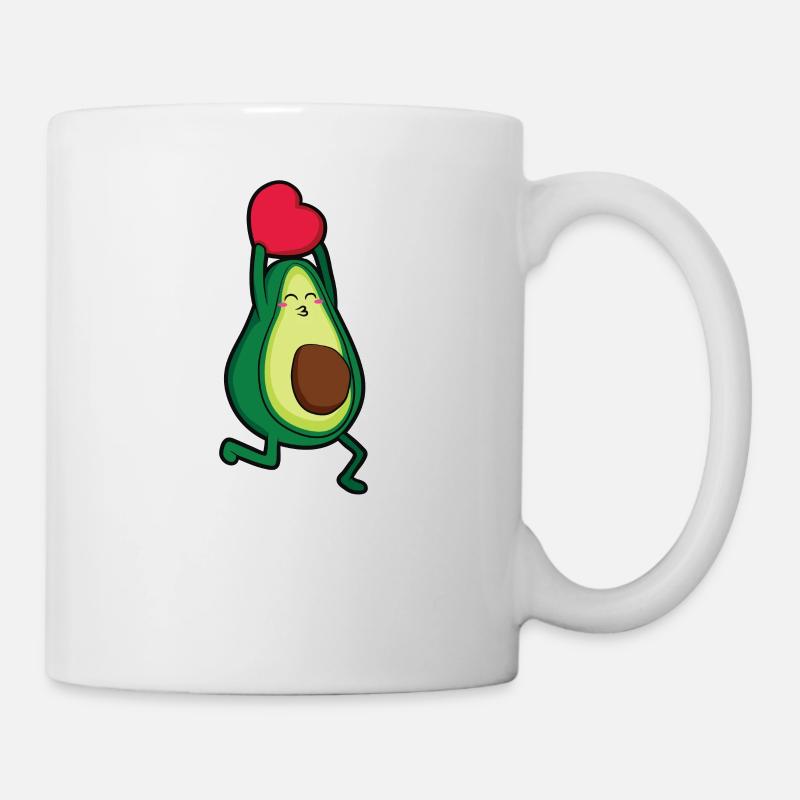 Idée cadeau guacamole coeur amour doux avocat - Mug blanc - blanc