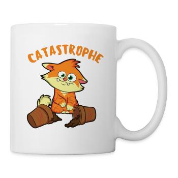 disaster, cat funny sweet comic gift idea - Mug - white - Right