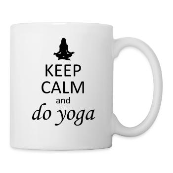 Restez calme et faites la méditation de yoga - Mug blanc - blanc - Droite