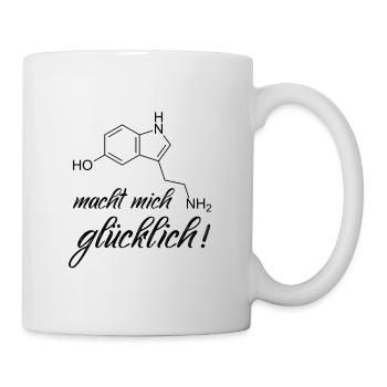 Serotonin macht mich glücklich - Tasse - Weiß - Rechts