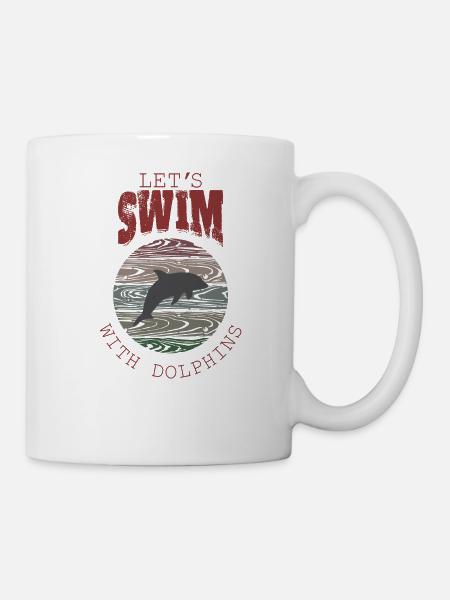 Plongée - cadeau dauphin de sport de vacances de chemise - Mug blanc - blanc