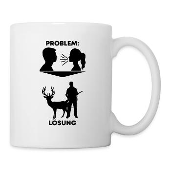 Problème avec les femmes ? La chasse est la réponse | Chasseurs - Mug blanc - blanc - Droite
