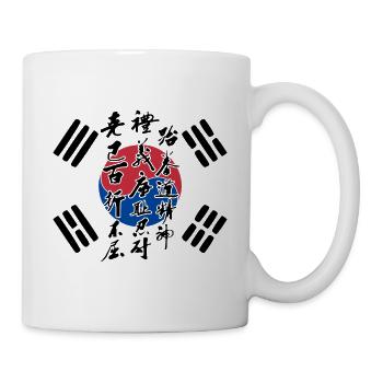 Taekwondo Korean flag Jungshin teaching - Mug - white - Right