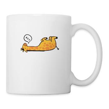 Schlafende Giraffe - Tasse - Weiß - Rechts