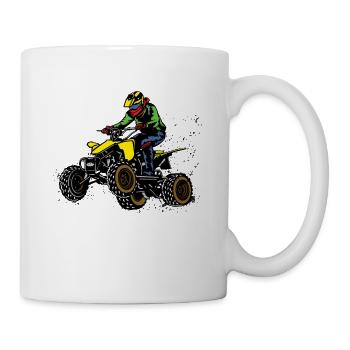 Quad quad - Mug blanc - blanc - Droite
